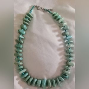 Vintage Rondelle Beaded Prehnite Necklace